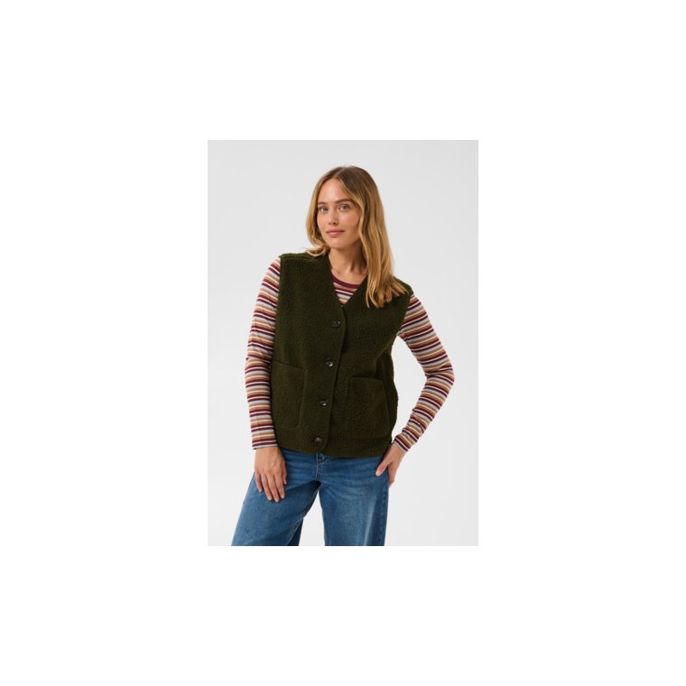 Kaffe - KAgunilla Teddy Waistcoat - Forest Night