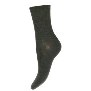 Mp Denmark - Fine wool rib socks - Dusty Ivy