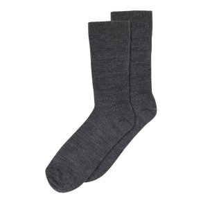 Mp Denmark - Fine wool rib socks - Dark Grey Melange