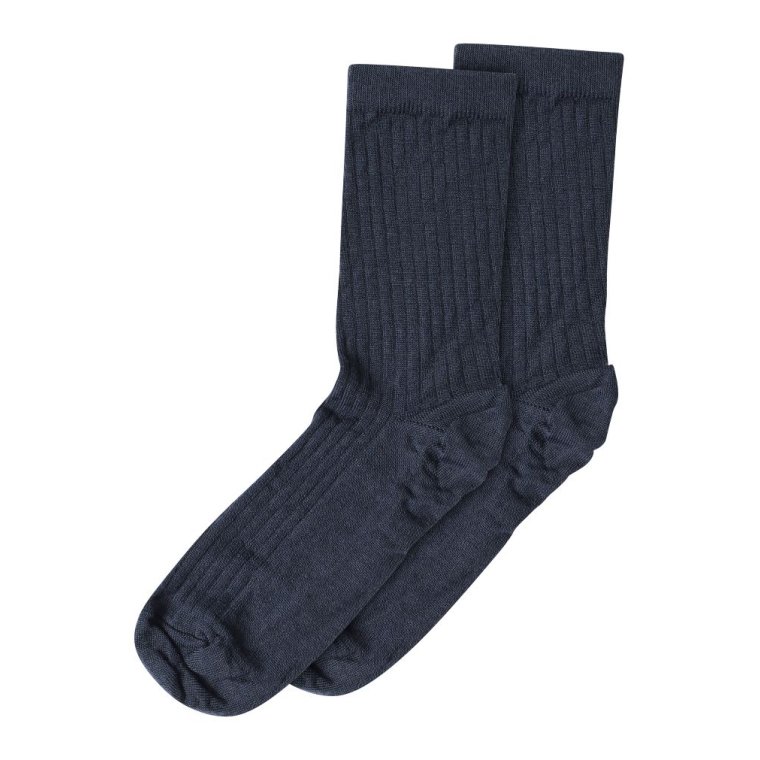 Mp Denmark - Wool rib socks - Navy