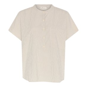 FRAU - Colombo ss top - Tapioca Coffee Stripe