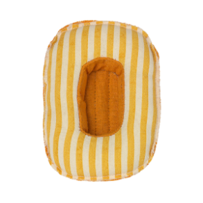 MAILEG - Gummibd, Lille mus - Gul og hvid stribet