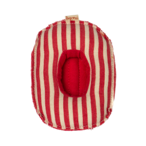 MAILEG - Gummibd, Lille mus - Rd og hvid stribet