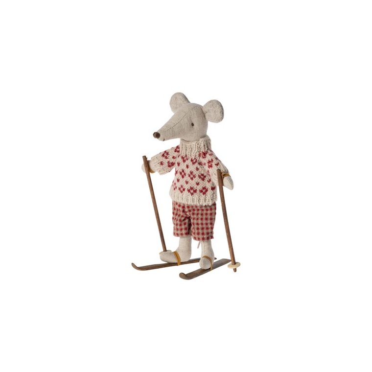 MAILEG - Ski og skistave - Storebror og -sster mus