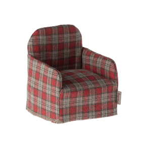 Maileg - L�nestol, Mus - R�d tern