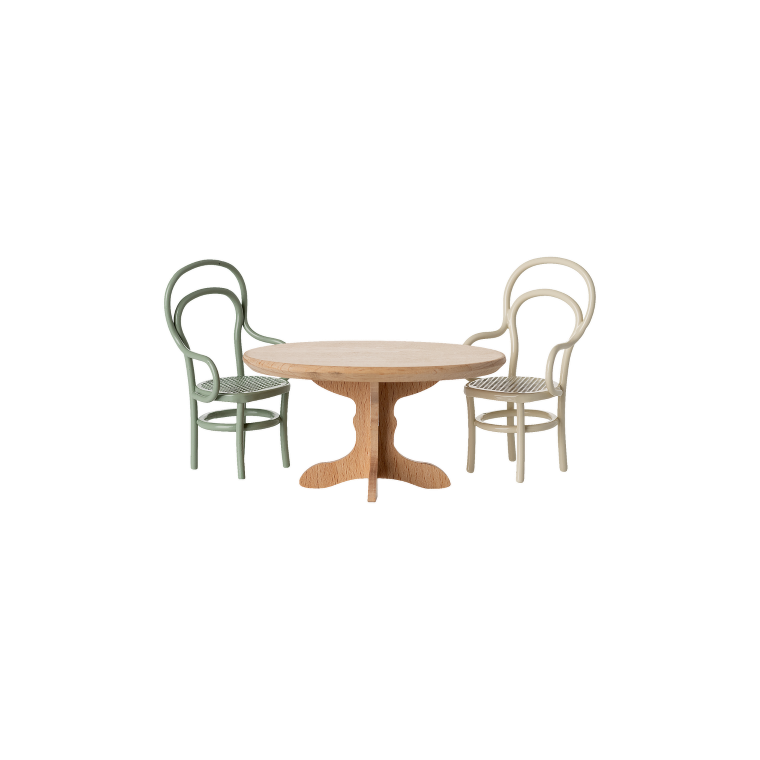 MAILEG - Ovalt spisebord, Mus - Natur