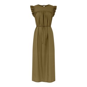 FRAU - Stockholm sl long dress - Military Olive