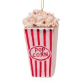 Vondels - Julekugle i glas - Rd/Hvid Popcorn