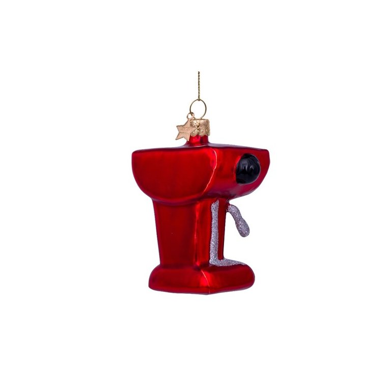 Vondels - Julekugle i glas - Rd Kaffemaskine