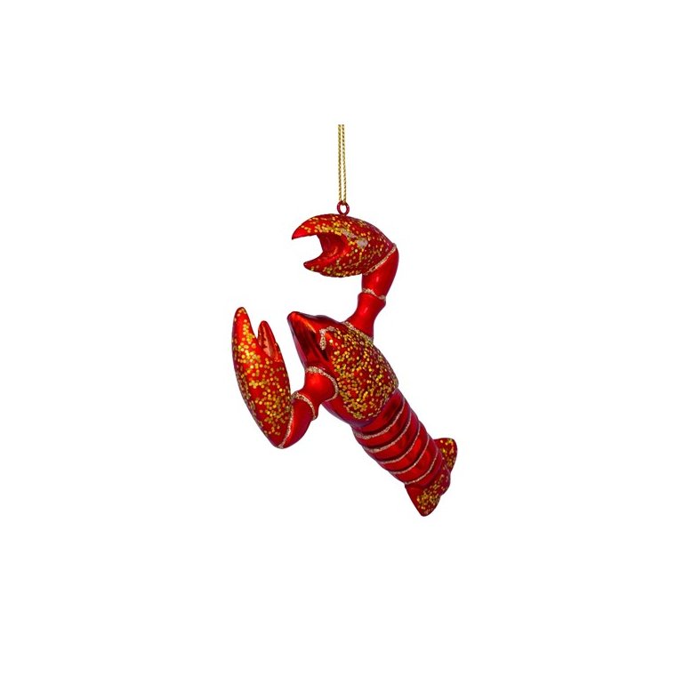 Vondels - Julekugle i glas - Rd hummer