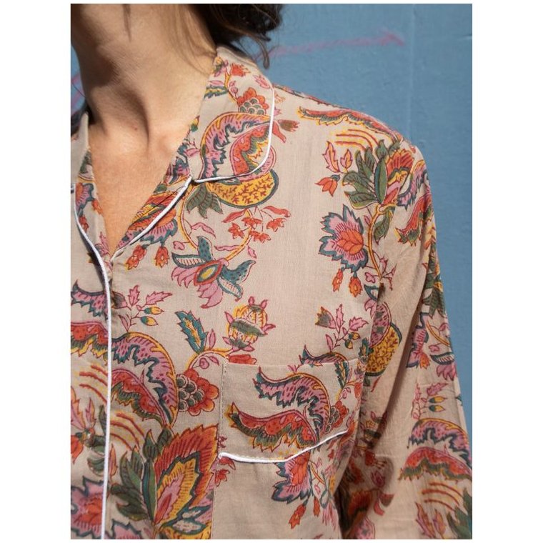 Craft Sisters - Classic Pyjamas Blockprint - Khaki