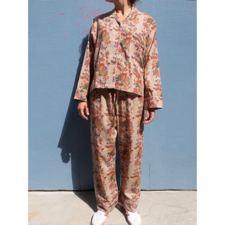 Craft Sisters - Classic Pyjamas Blockprint - Khaki