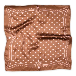 Mp Denmark - Love small silk scarf - Cocoa