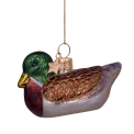 Vondels - Julekugle - glas - Brown/green duck