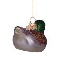 Vondels - Julekugle - glas - Brown/green duck