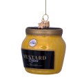 Vondels - Julekugle i glas - yellow mustard