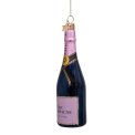 Vondels - Julekugle i glas - luxury pink bottle w/ champagne