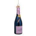 Vondels - Julekugle i glas - luxury pink bottle w/ champagne