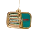 Vondels - Julekugle - glas - Blue sardines