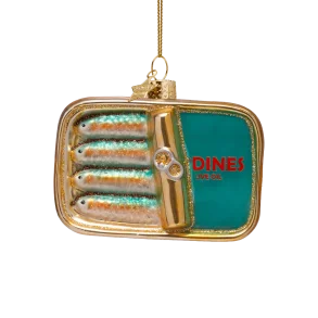 Vondels - Julekugle - glas - Blue sardines