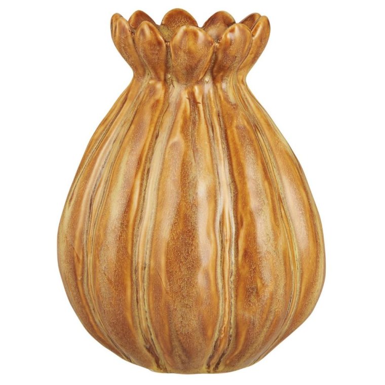 IB LAURSEN - Vase m/ujvne riller clay