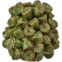 Ib Laursen - Vase glaseret Lotus gr�n �bning �:5,5 cm