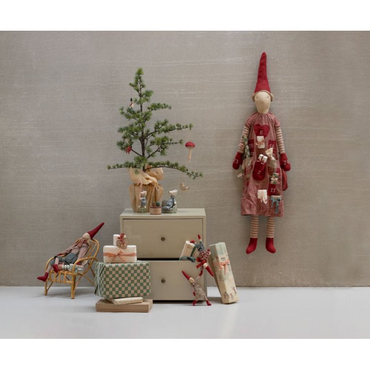 MAILEG - Nisse, str. 1 - Pige - Vinter mint kjole