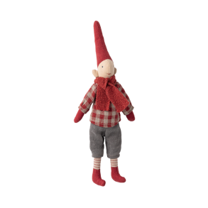 MAILEG - Nisse, str. 1 - Dreng - Rd ternet skjorte