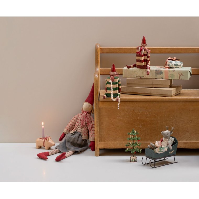 MAILEG - Nisse, str. 4 - Pige - Nederdel og cardigan