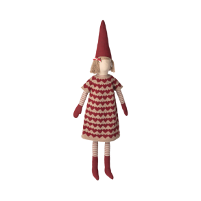 MAILEG - Nisse, str. 5 - Pige - Strikket kjole