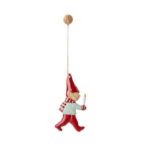 Maileg - Metal ornament, Nisse - Stearinlys