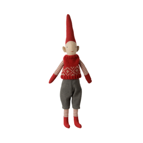MAILEG - Pixy, Str. 1 - Dreng - R�d knitted vest