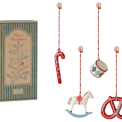 MAILEG - Gave�ske med metaloph�ng - Peters Jul - R�d/Bl�
