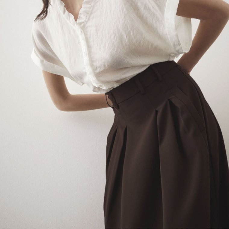 Co`couture - 34178 AnyaCC Pleat Skirt - Mocca