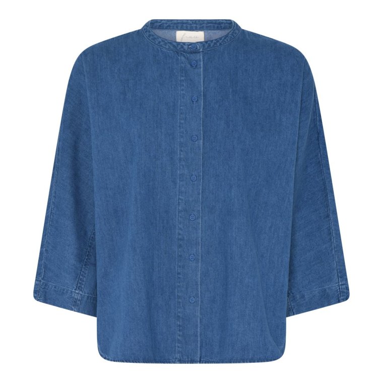 FRAU - Seoul denim skjorte - Clear blue denim
