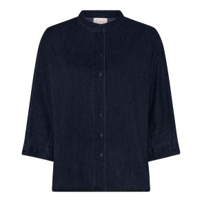 FRAU - Seoul denim skjorte - Dark blue denim