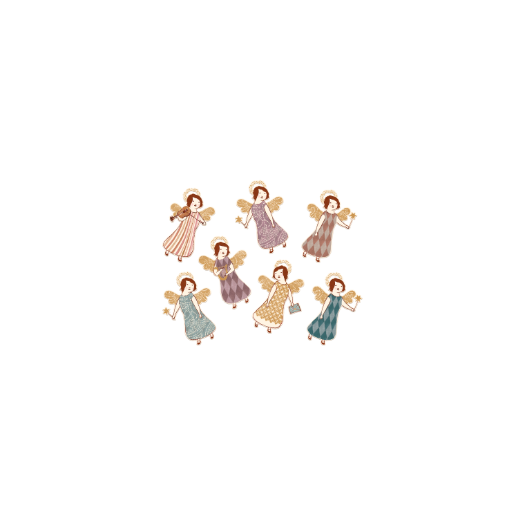 MAILEG - Til og fra kort, Engle, 14 stk.