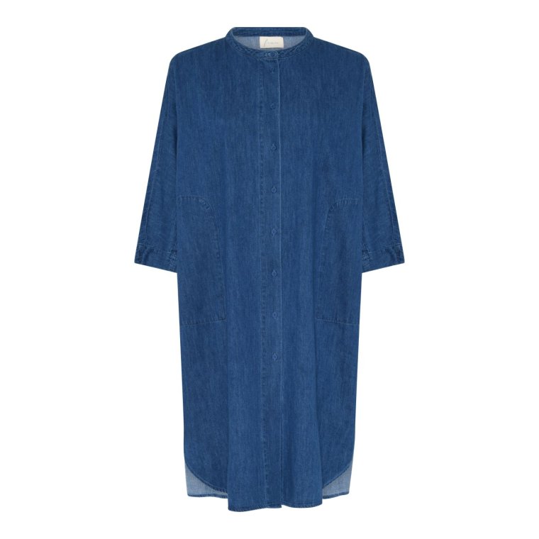 FRAU - Seoul lang denim skjorte