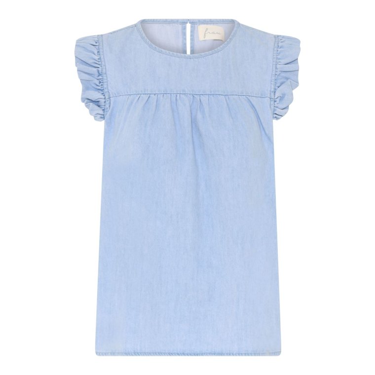 FRAU - Stockholm denim top - Light Blue Denim