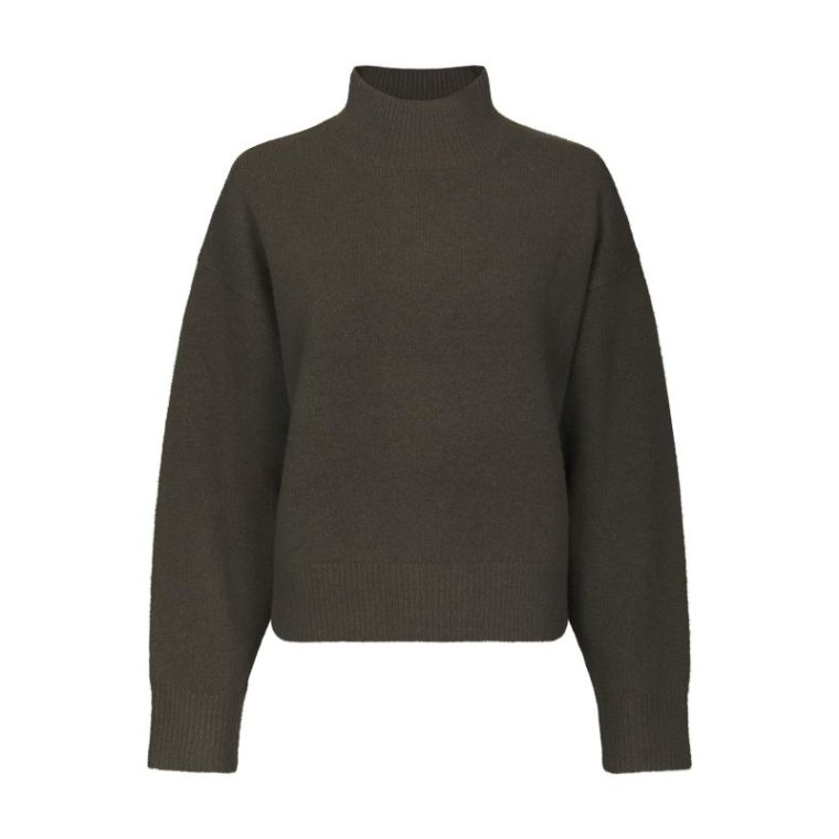 Neo Noir - Paulina Knit Blouse - Moss Green