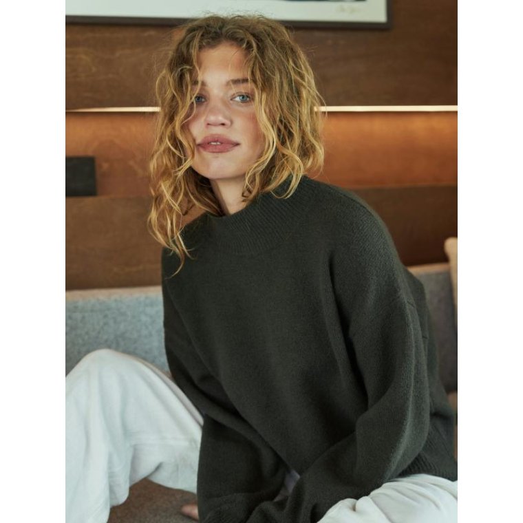 Neo Noir - Paulina Knit Blouse - Moss Green
