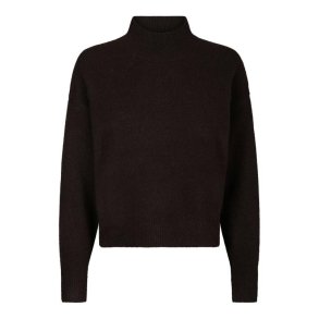 Neo Noir - Paulina Knit Blouse - Dark brown