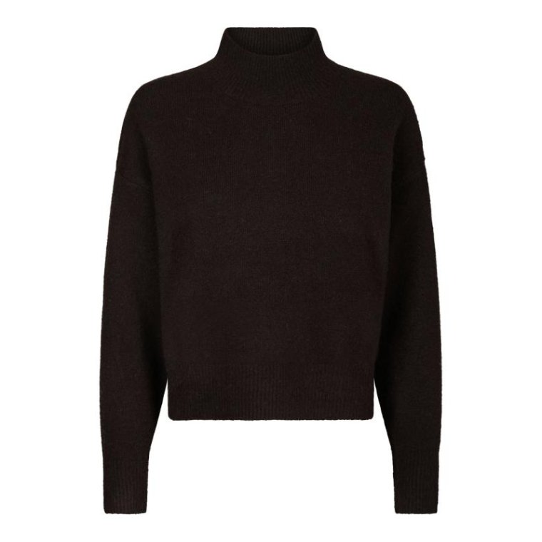 Neo Noir - Paulina Knit Blouse - Dark brown