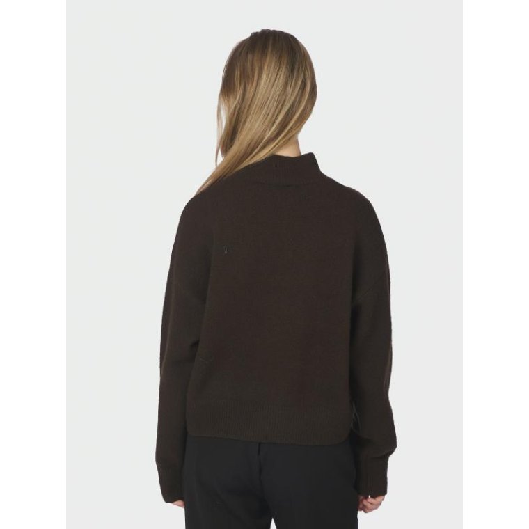 Neo Noir - Paulina Knit Blouse - Dark brown