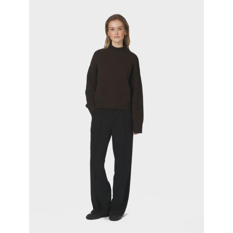 Neo Noir - Paulina Knit Blouse - Dark brown