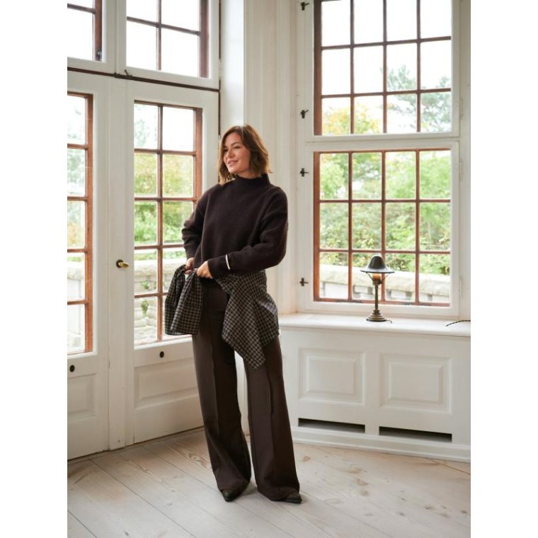 Neo Noir - Paulina Knit Blouse - Dark brown