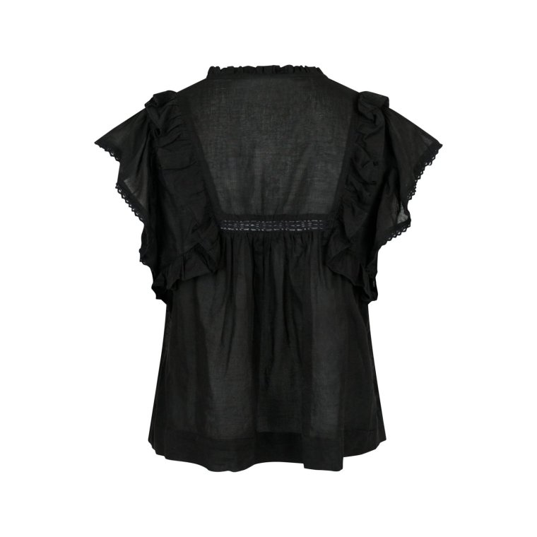 Neo Noir - JAYLA S VOILE TOP - Black
