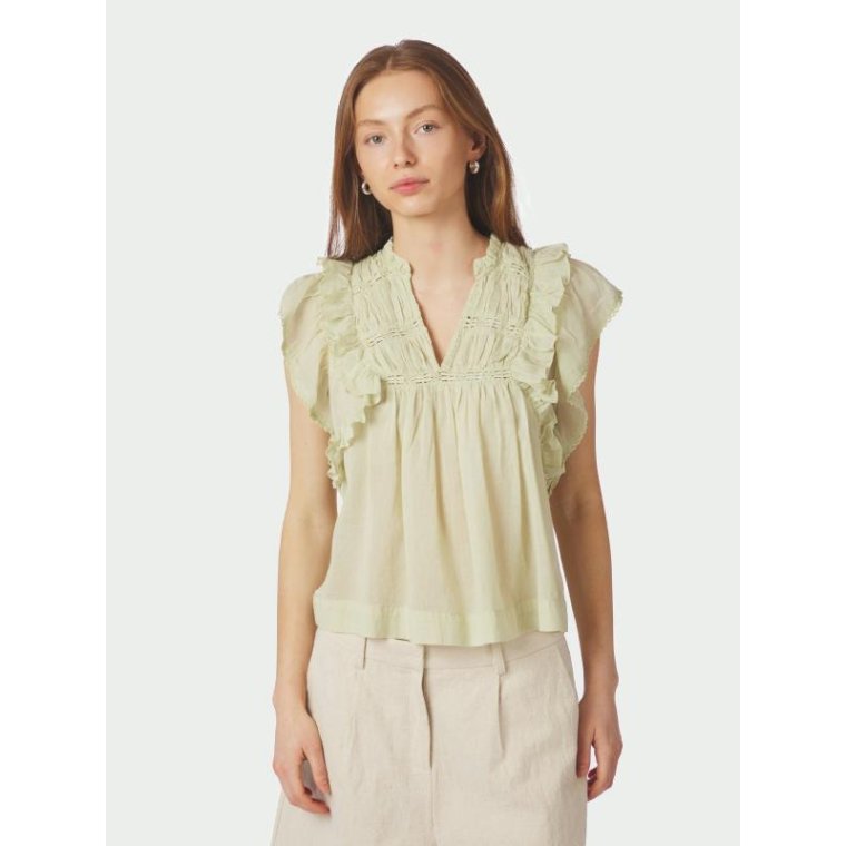 Neo Noir - Jayla S Voile Top - Pistachio