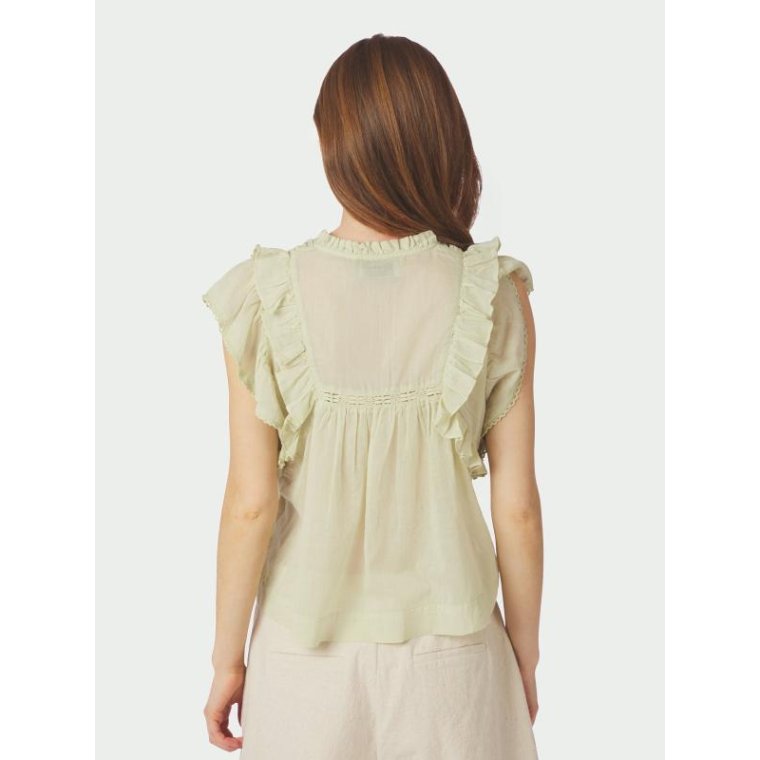 Neo Noir - Jayla S Voile Top - Pistachio