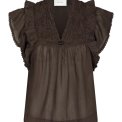 Neo Noir - JAYLA S VOILE TOP - Dark brown